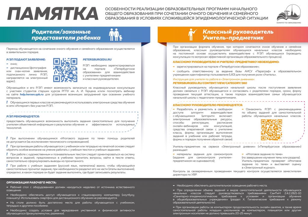 Памятка НОО дистанционное обучение