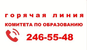 Горячая линия Комитета по образованию 246-55-48